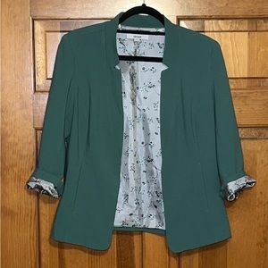 Kensie Seafoam Green 3/4 Sleeve Opened Blazer | Size Medium